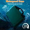 JUSTHERE Starlink Mini Case, Hard Waterproof Travel Case for Mini Starlink with Molded Foam for Accessories, Lockable Storage Bag Green for Accessories Carrying view 4
