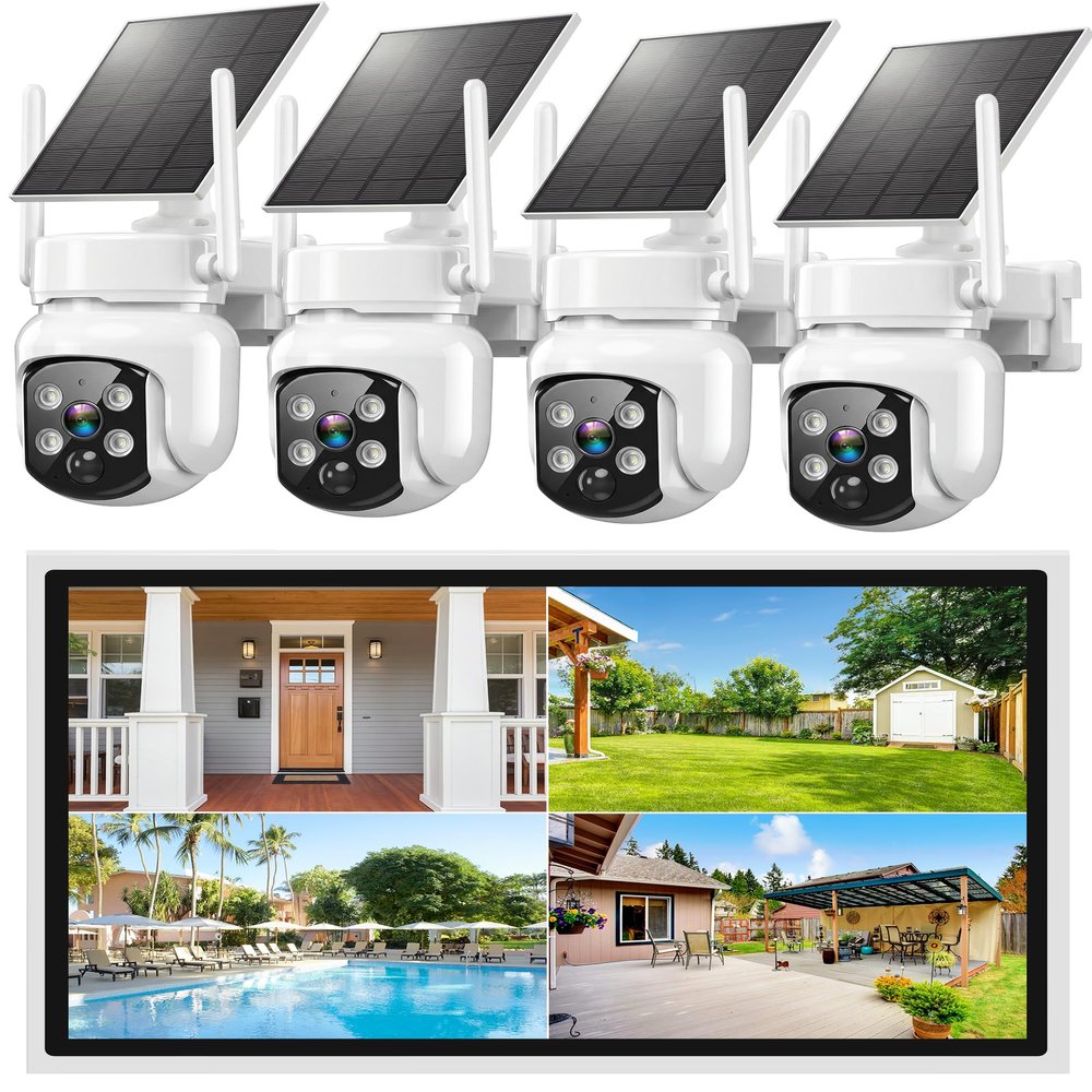 BOTDOYS No Wiring Easy Install Solar Security Cameras Wireless Outdoor
