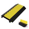 1 Pack Rubber Cable Ramp, 3 Channel Cable Protector Ramps, 28000 Lbs Load Capacity Heavy Duty Traffic Speed Bump, Cord Cover Wire Hose Protective for Driveway Indoor Outdoor view 1