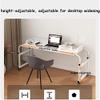 Adjustable Over Bed Desk - Extendable Rolling Laptop Table, Height & Length Adjustable Mobile Workstation for Home Office, Bedside Study Table, Space-Saving Design view 4