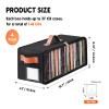 Beveetio Clear Front CD Storage Box 4 Pack, Dustproof Zippered CD Case Holder with Top & Side Handles, Stores 140+ Discs Total, See All Disc Titles at a Glance, 15.75 x 6.1 x 5.3in, Black view 3