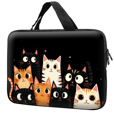 Laptop Sleeve with Handle 13 Inch, Waterproof Laptop Case Bag, Funny Cats Pattern Design Computer Sleeve Compatible with MacBook Air, Pro, HP, Dell, Lenovo, ASUS