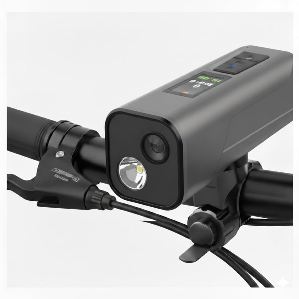 4K Bike Camera with GPS Tracking, Cycling Computer & Headlight  Spedal S1 30FPS Action Cam with 6-Axis EIS, 132 Wide Angle, Speed/Route Recording, Night Vision, IP65 Waterproof, 64GB SD Card