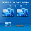 8K HDMI Splitter 1 in 4 Out with EDID, 48Gbps, 3D Stereo, 12-bit Deep Color, Plug & Play, for Windows, Mac, Linux, Projectors, Laptops, Desktops (SP102SKE) view 3
