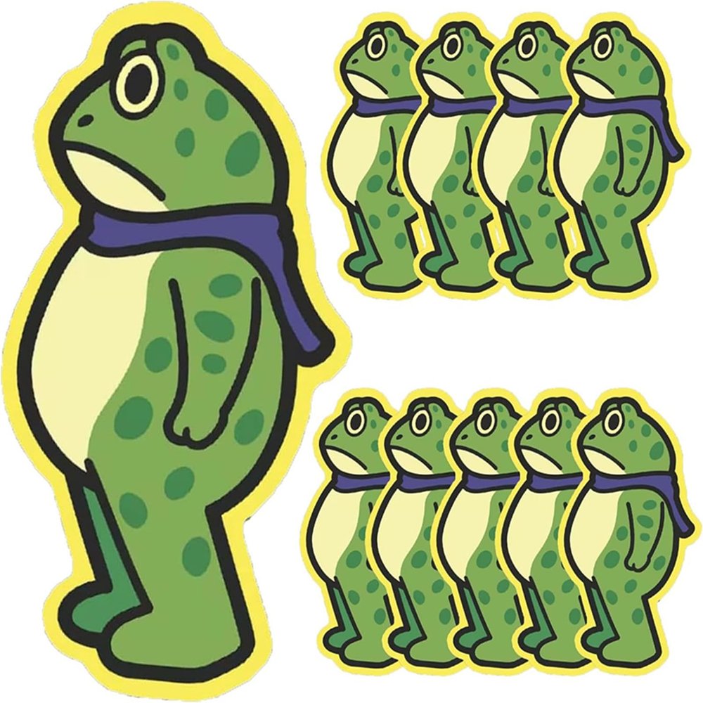 10-Pack Frog Again The Machine Protest Sticker,Resist Frog Sticker,Fro Again Stickers,Funny Bumper Decal Laptop Stickers for Car Window Water Bottle Helmet Laptop,3inch