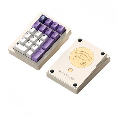 FKZ Stars21 Mechanical Number Pad,VIA/QMK Programmable Macro Numpad Aluminum CNC Gasket Hot Swappable Wireless Numeric Keypad BT5.0/2.4Ghz/USB-C RGB Gaming Keypad Kit for Laptop/PC (White4)