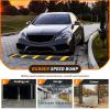 2 Pack Heavy Duty Speed Bumps, 6Ft 25,000LBS Capacity Modular Traffic Hump, 2 Channel Floor Cord Cover for Driveway/Road, Includes 8 Bolt Spikes for Asphalt/Concrete/Gravel view 2