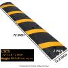 2 Pack Heavy Duty Speed Bumps, 6Ft 25,000LBS Capacity Modular Traffic Hump, 2 Channel Floor Cord Cover for Driveway/Road, Includes 8 Bolt Spikes for Asphalt/Concrete/Gravel view 3