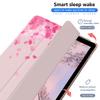 AdorableWhimsy Cute Case for iPad Air 13 Inch M3/M2(2025/2024) Aesthetic Girly Design Trifold Leather Protective Cover Soft TPU Back - Cherry Blossom view 2