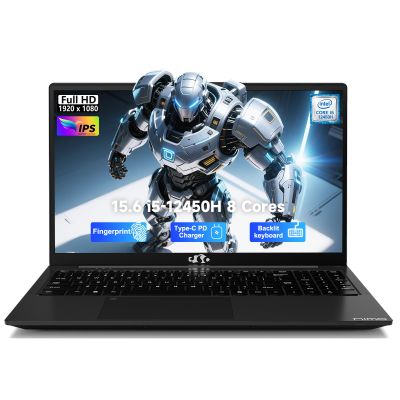 NIMO 15.6" FHD lPS-Business-Laptop, 8 Cores Intel i5-12450H 8GB RAM 256GB SSD (Beat i7-11800H, Up to 4.4 GHz) Student Computer with 100W Type-C Charger Fingerprint Backlit Keyboard WiFi-6 Numpad