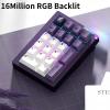 FKZ Stars21 Mechanical Number Pad,VIA/QMK Programmable Macro Numpad Aluminum CNC Gasket Hot Swappable Wireless Numeric Keypad BT5.0/2.4Ghz/USB-C RGB Gaming Keypad Kit for Laptop/PC (Black3) view 3
