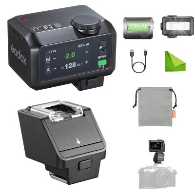 Godox iT30Pro O TTL Flash & TR TTL O Hot Shoe Riser Kits, Auto Flash& HSS, Color Touch Screen, 30mm Raise, 0-90, 560 Flashes, 2.4G Wireless X System, for OLM (Black)
