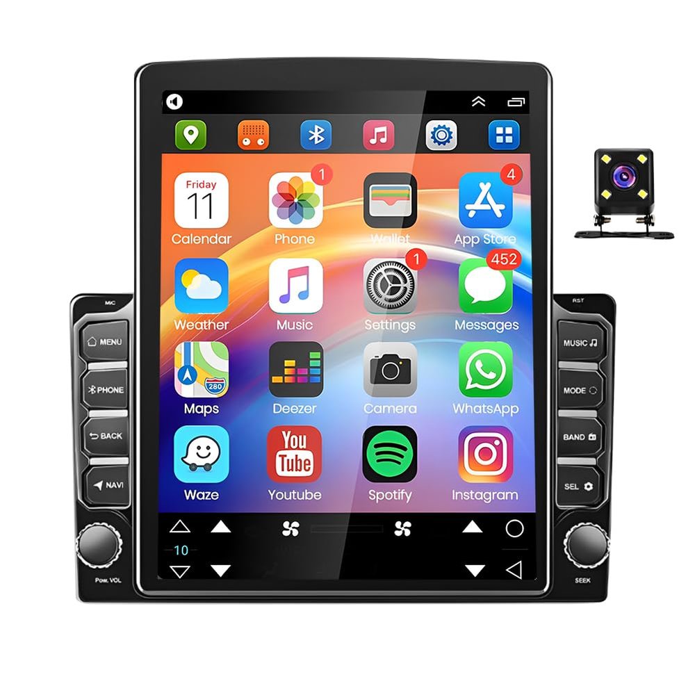 9.7" Android 14 Double Din Car Stereo Radio for Ford F250 F350 F450 Super Duty 2008-2010 with Wireless CarPlay & Android Auto Bluetooth Touchscreen Head Unit,GPS Navigation Backup Camera FM DSP SWC