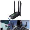 WEISUYUUS Double Band 1300Mbps Wireless USB Adapter with 4 Antennas for Enhances WiFi Transmission Coverage view 2