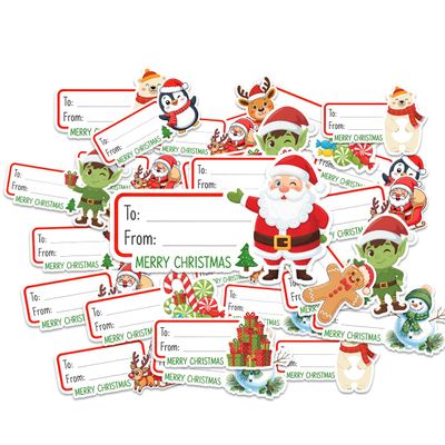 12Pcs Christmas Holiday Sticker Pack, Vintage Xmas Santa Claus, Snowman, Tree, Gifts, Winter Decor & Cozy Home Scenes Stickers Waterproof for Laptop, Water Bottle, Helmet (Christmas 11, 4 inches)