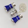 3x25 Opera Glasses, Vintage Theater Binoculars with Handle & Chain, Compact Mini Binoculars for Women & Men, Perfect for Opera, Concerts, Broadway, Cinema(Azure2) view 1