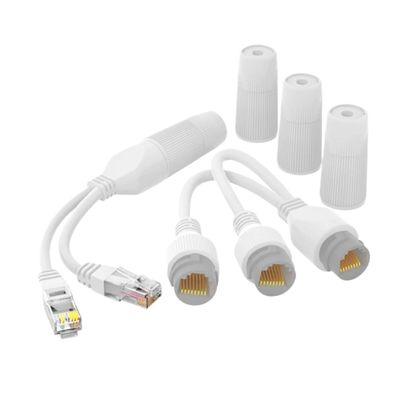 ACGTUY Upgraded POE Splitter 2-in-1 Cabling Connector Three-Way Connector Suitable for Security Camera Install Durable-