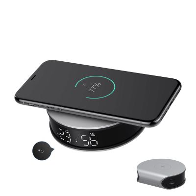 LIZVIE 3-in-1 Hidden Cam Clock with WiFi -Spy Camera Clock & Wireless Charger, 1080P Video Hidden Camera with Night Vision, 120 Wide View & Remote App View (2.4GHz Nanny Cam for Home)