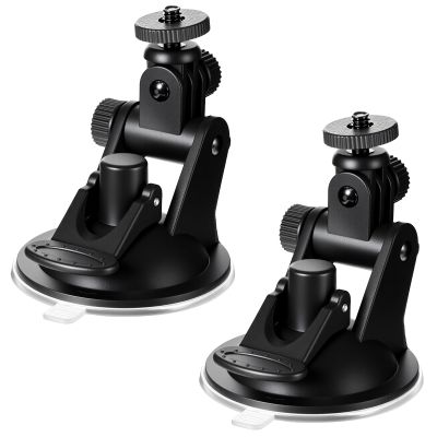 2PCS Dash Cam Suction Cup Mounts, Car Camera Mount, Windshield and Dashboard Suction Cup Mounts, Camera Mount for Car Dashcam, GPS Driving DVR, Phone Bracket, Action Camcorder, Video Recorder