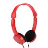 Acouto Foldable Wired Stereo Headset for Kids with Microphone - Lightweight On Ear Headphones for Smartphone and Tablet (Red) view 1