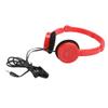 Acouto Foldable Wired Stereo Headset for Kids with Microphone - Lightweight On Ear Headphones for Smartphone and Tablet (Red) view 3