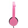 Acouto Foldable Wired Stereo Headset for Kids with Microphone - Lightweight On Ear Headphones for Smartphone and Tablet (Pink) view 3