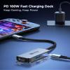 Switch 2 Dock HDMI 2.1 Adapter,Ultra 4K 144Hz 120Hz HDR Output & 48Gbps, PD 100W Fast Charging, Portable Travel Docking Station for TV,Compatible with Nintendo Switch 2(Below V21.0.0 Only)/OLED/2017 view 3