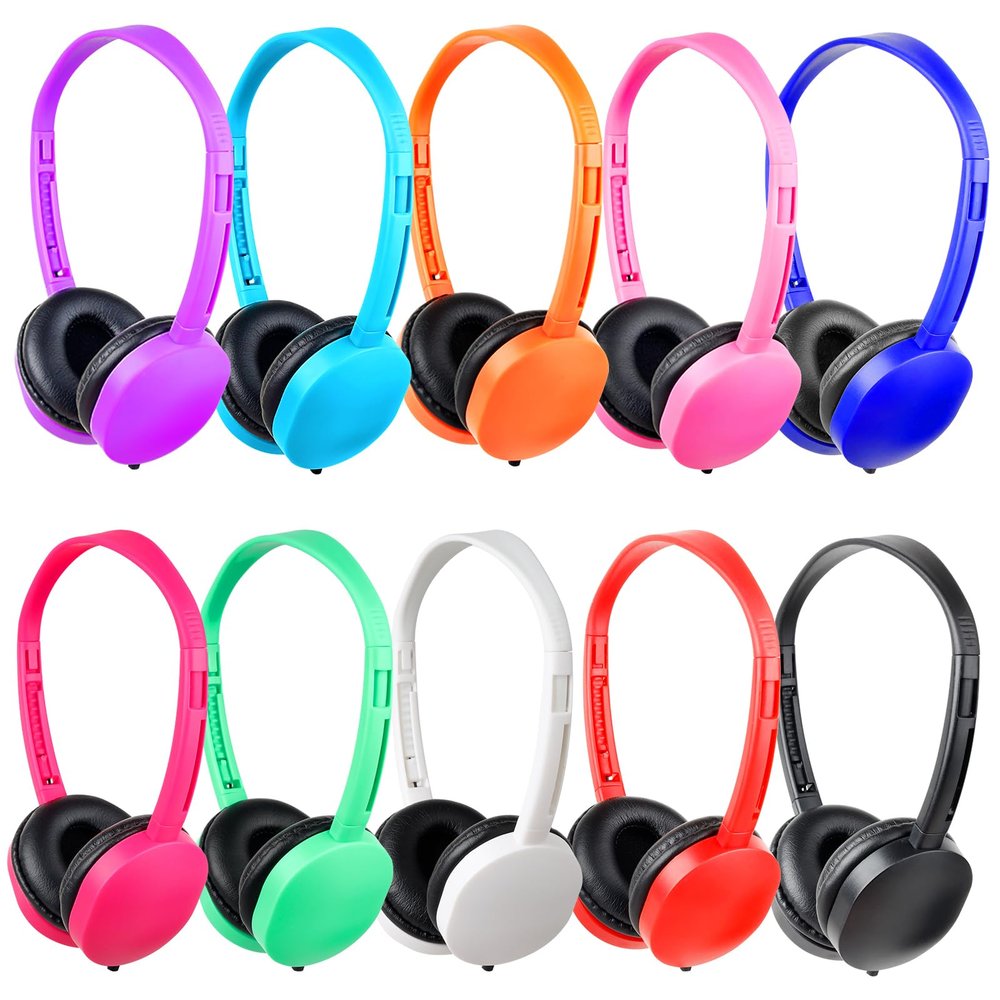 MENGLALA Kids Headphones Bulk 20 Pack for Classroom School,Wholesale Earphones Class Set of Headphones for Students Teens Children 3.5mm Jack Multi Color