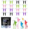 130 Pack Bulk Earbuds Bundle  Wired Ear Buds with 3.5mm Jack for Classroom, Students, and Schools  Colorful and Black Wired Earphones  Disposable Bulk Headphones for Kids, Teachers, and Libraries view 2