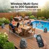 8" Bluetooth 5.4 Outdoor Rock Speakers, Volume Control & Tweeter 700W IP65 Waterproof/Multi-Sync 200 Speakers/Auto-Pairing Auracast with Karaoke Microphone for Garden (Pair) (Bluetooth Microphone) view 3