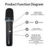 8" Bluetooth 5.4 Outdoor Rock Speakers, Volume Control & Tweeter 700W IP65 Waterproof/Multi-Sync 200 Speakers/Auto-Pairing Auracast with Karaoke Microphone for Garden (Pair) (Bluetooth Microphone) view 4