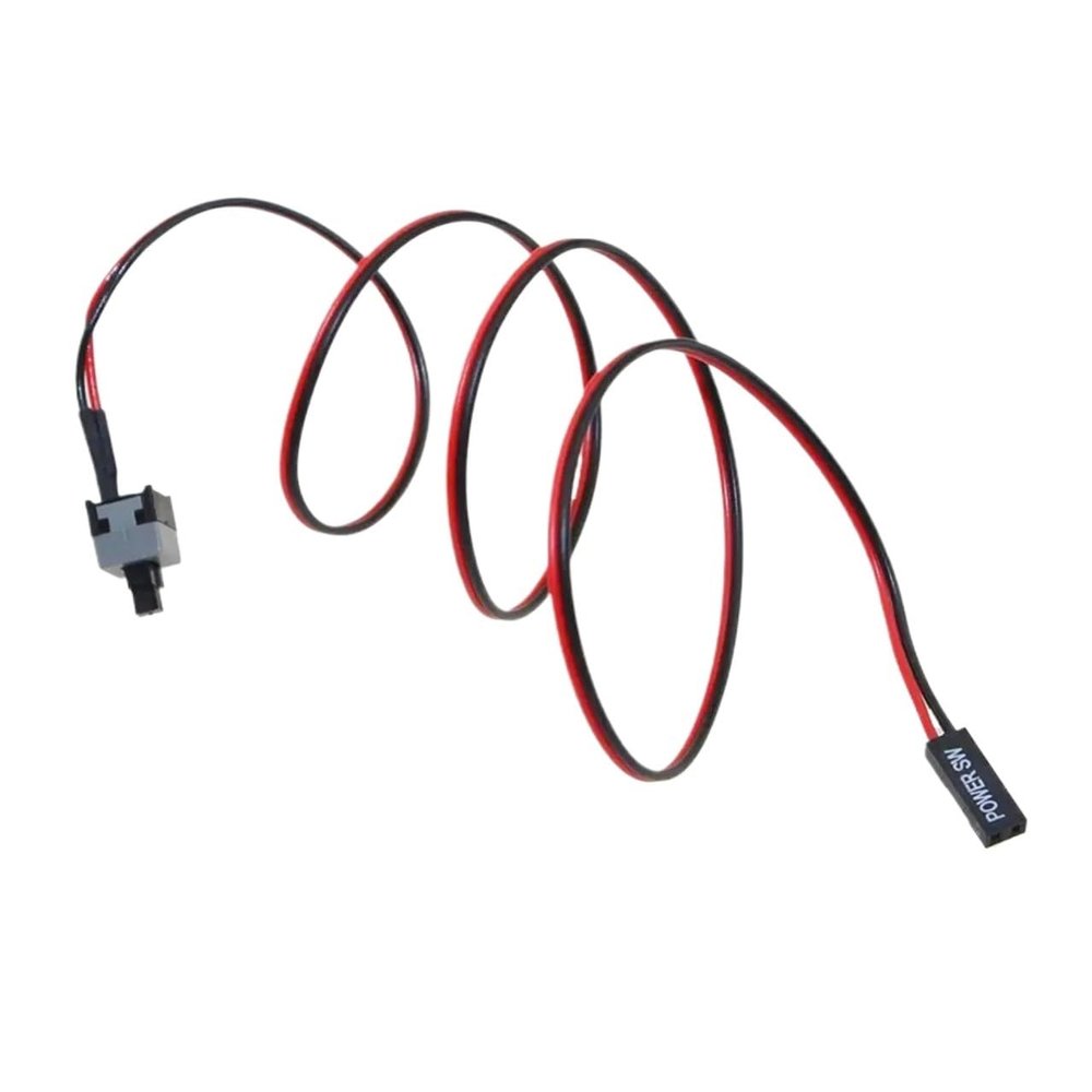 ACGTUY All Long Power Line Motherboard Replacement On/Off Button Switch Cable Reset for PC Computer Power Automaticaly Reset Push
