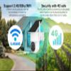 4G LTE Cellular Security Camera Wireless Outdoor, No WiFi Needed, with SIM Card and One Year Unlimited Data Plan, Solar Powered, 360 Live View, 2K Color Night Vision, Motion Detection view 4