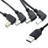 ACGTUY USB 2.0 A Male to USB-B Male 90 Degree Right Angle Printer Short Extension Cable for Printer, Scanner, Mobile HDD and More(0.25M,USB Right) view 2
