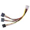 ACGTUY 22cm S-A1T-A Adapter Cable IDE 4-pin Male to 3-Port S-A1T-A Female Splitter Hard Drive Power Cable S-A1T-A Cable br> view 2