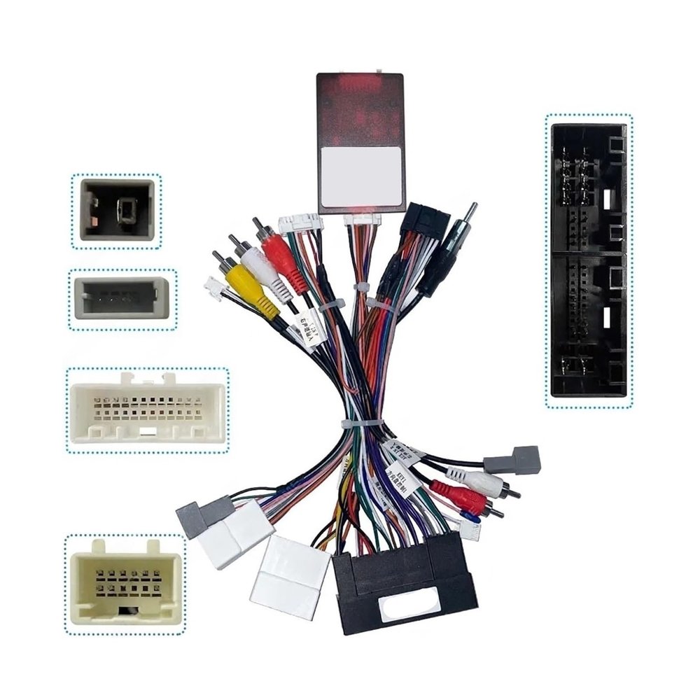 16Pin Car Wire Harness Canbus Box Adapter Decoder Compatible for Hyundai IX45 KIA Sportage K7 Cadenza Sedona RP1-HY-002 HY-SS-04(Cable)