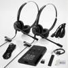 Training Headset Bundle - XS 825 Headphones, Poly MDA524 USB-C & Y Splitter w/ Mute Button, Compatible w/ Teams, Zoom, UC Platforms, Deskphones & PC Softphones - for Coaching, Monitoring & Support view 1