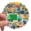 50Pcs Transport Engineering Vehicle Stickers Vinyl Waterproof Stickers for Water Bottles,Scrapbook,Laptop,Award,phoneVehicles Party,Favors Sticker Collectors(Vehicle) view 3