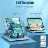 360 Rotating Flip Tablet Case Suitable for Samsung Galaxy Tab S11 Ultra 14.6" Acrylic Clear Back Cover with Pen Holder(Sky Blue) view 3