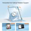 360 Rotating Flip Tablet Case Suitable for Samsung Galaxy Tab S11 Ultra 14.6" Acrylic Clear Back Cover with Pen Holder(Sky Blue) view 4