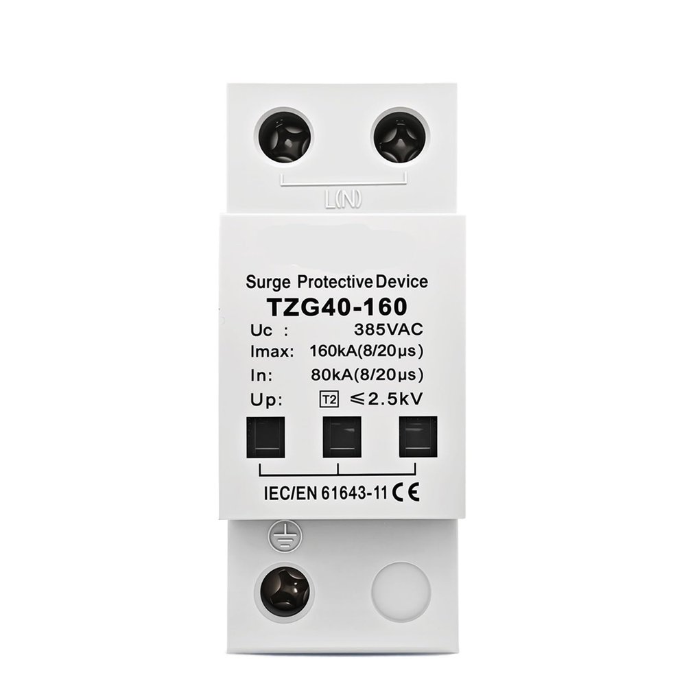 BQHHWTZ AC SPD 1P 120KA 160KA 200KA Surge Protective Device 385V High Current Din Rail T2 Telecommunication TZG40-160