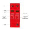 BQHHWTZ DC SPD 2P 500V 600V 800V 1000V 10KA~20KA Din Rail Solar Outdoor Power Protection Protective Arrester Device Surge Protector view 2