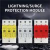 BQHHWTZ AC SPD 3P House Light Surge Protector 10-20KA 20-40KA 30-60KA 385V 2P+N Solar PV Protective Low-Voltage Arrester Device view 3