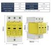 BQHHWTZ AC SPD 3P House Light Surge Protector 10-20KA 20-40KA 30-60KA 385V 2P+N Solar PV Protective Low-Voltage Arrester Device view 4