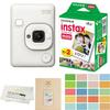 Fujifilm Instax Mini LiPlay Hybrid Instant Camera with 20 Instant Films and Photo Album. Plus Stickers. Bonus Quality Photo Microfiber Cloth (Misty White) view 1