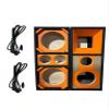 8" Brazilian Style Chuchera Speaker Box for Two 8" Speakers and 2 Tweeters and 1La 1 Driver 1 Tweeter Box Vented Enclosure for Car (Orange) view 1