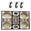 12" Brazilian Style Chuchera Speaker Box for Two 12" Speakers & Three 4" Tweeters Vented Enclosure for Car and one 8'' LA Driver Box (White) view 1
