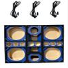 12" Brazilian Style Chuchera Speaker Box for Two 12" Speakers & Three 4" Tweeters Vented Enclosure for Car and one 8'' LA Driver Box (Blue) view 1