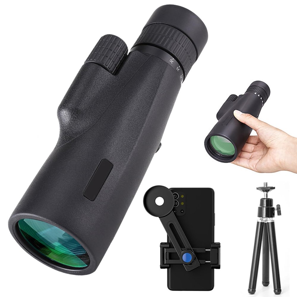 10X30 Monocular Telescope, Monoculars for Adults, High Power HD Compact Monocular BAK-4 Prism and FMC Lens, for Bird Watching, Travel Camping, Hiking