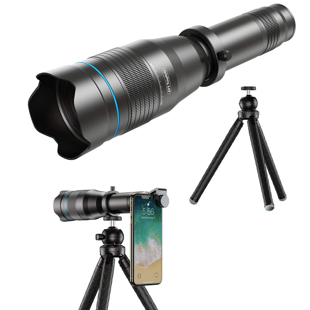 Professional Monocular Telescope HD 60 Times with Clip for Adult Bird Watching Outdoor Travel Seeing